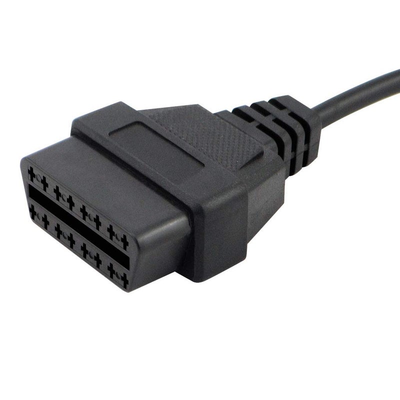 OLLGEN 1M/3.3ft Car OBD2 Vehicle ECU Emergency Power Supply Cable Car Memory Save Any 12V DC Power Source with Cigarette Lighter to OBD Female Connector Cable Adapter Black - Image 4